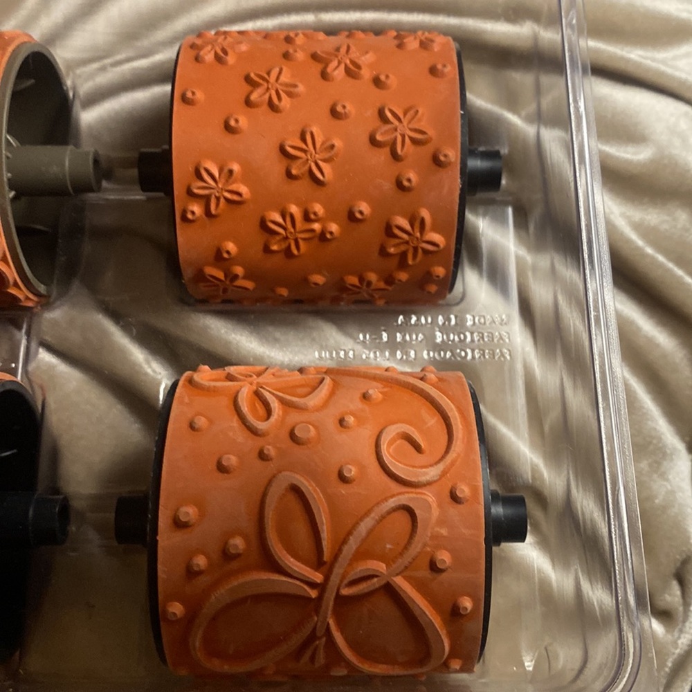🎀 Set 6 NEW Stampin' Up! Stampin Around Rubber Roller Wheel Stamp 2” -1 free Ink - Picture 4 of 10